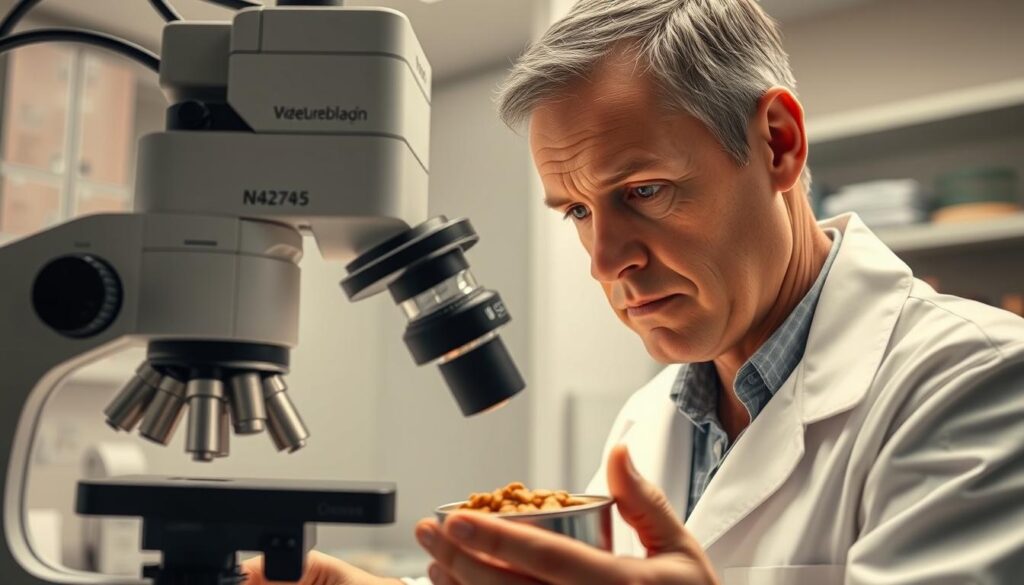 Veterinary Nutrition Expert Analyzing Dog Food